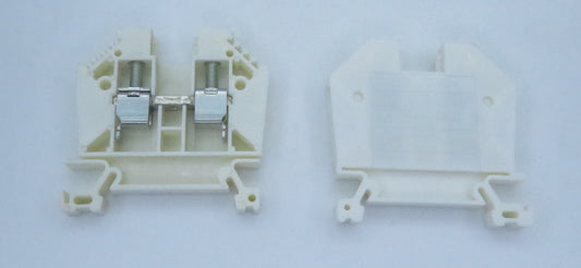 Terminal Block, DINnector single-level 22-8 AWG,White, 50A, 600V..