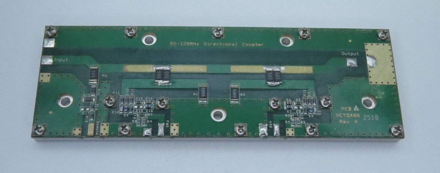 Dual Directional Coupler Boards with Plates and drilled for SMA connectors