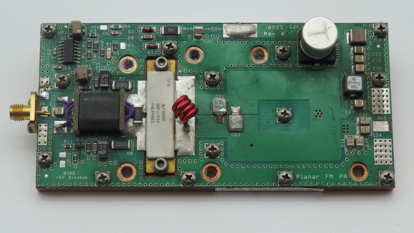 1000W, 50V, FM, 24dB, planar transformer, BLF188