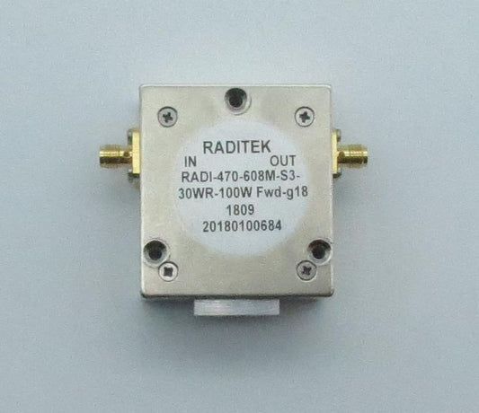 Isolator, 150W FWD, 30W RFL, 470-600MHz, (2) SMA female