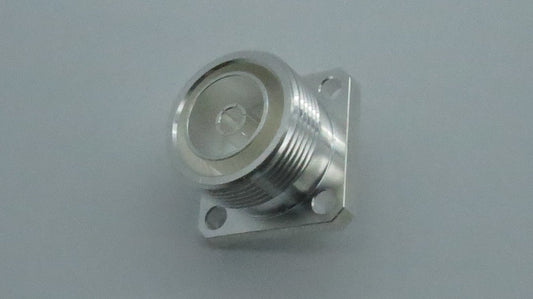 7/16" female 4 hole flange connector with bird termination