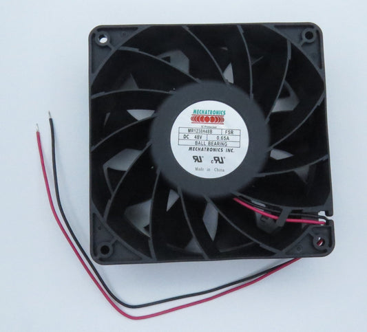 Fan; 48V; 120X120X38mm; Sq 235 CFM; 65dBA; 4500 RPM; 2 ball; Leadwires