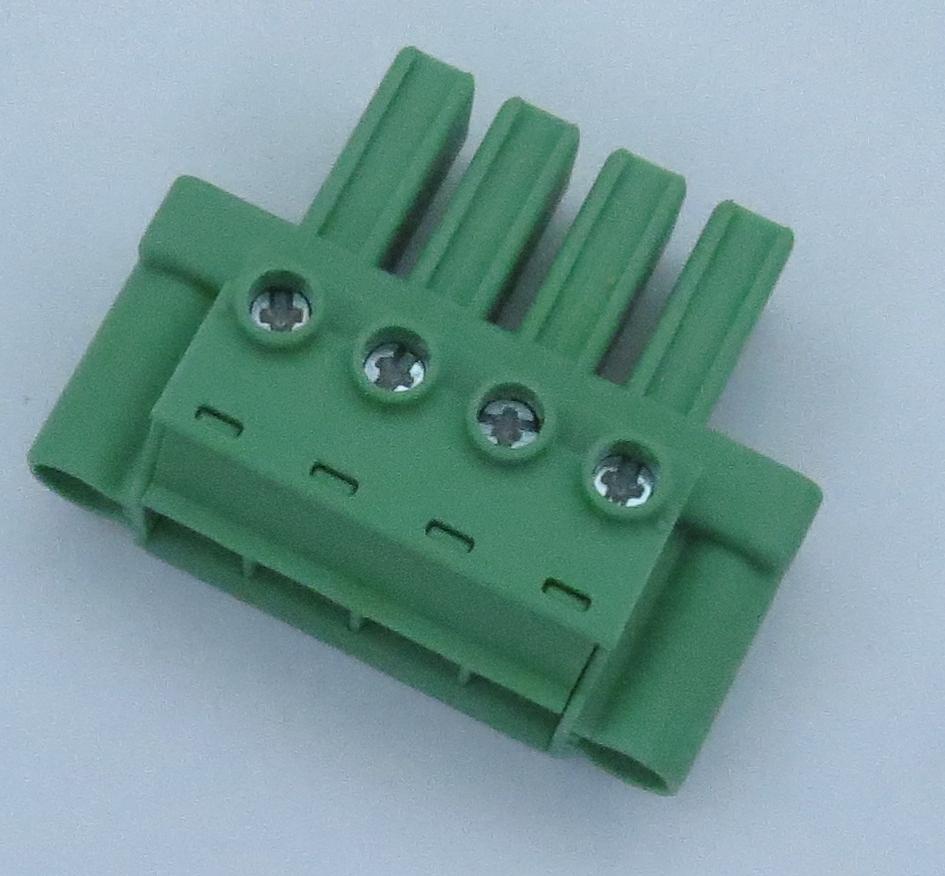 Block Plug Sensor Terminal block, plug, 4-pos, 7.62mm, 41A, 1kV, w/ locking screw ...