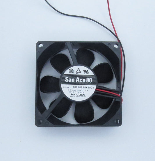 Fan, 230Vac, 120mmx120mmx38mm, 106 CFM, ball bearing, 0.08A, terminals